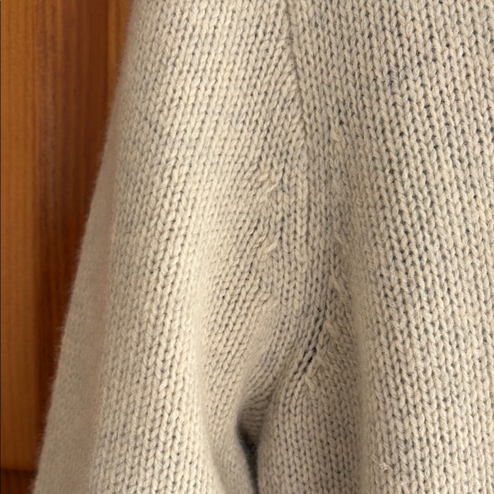 Madewell Cream Crew Neck Long Sleeve Sweater Dress - Picture 4 of 9